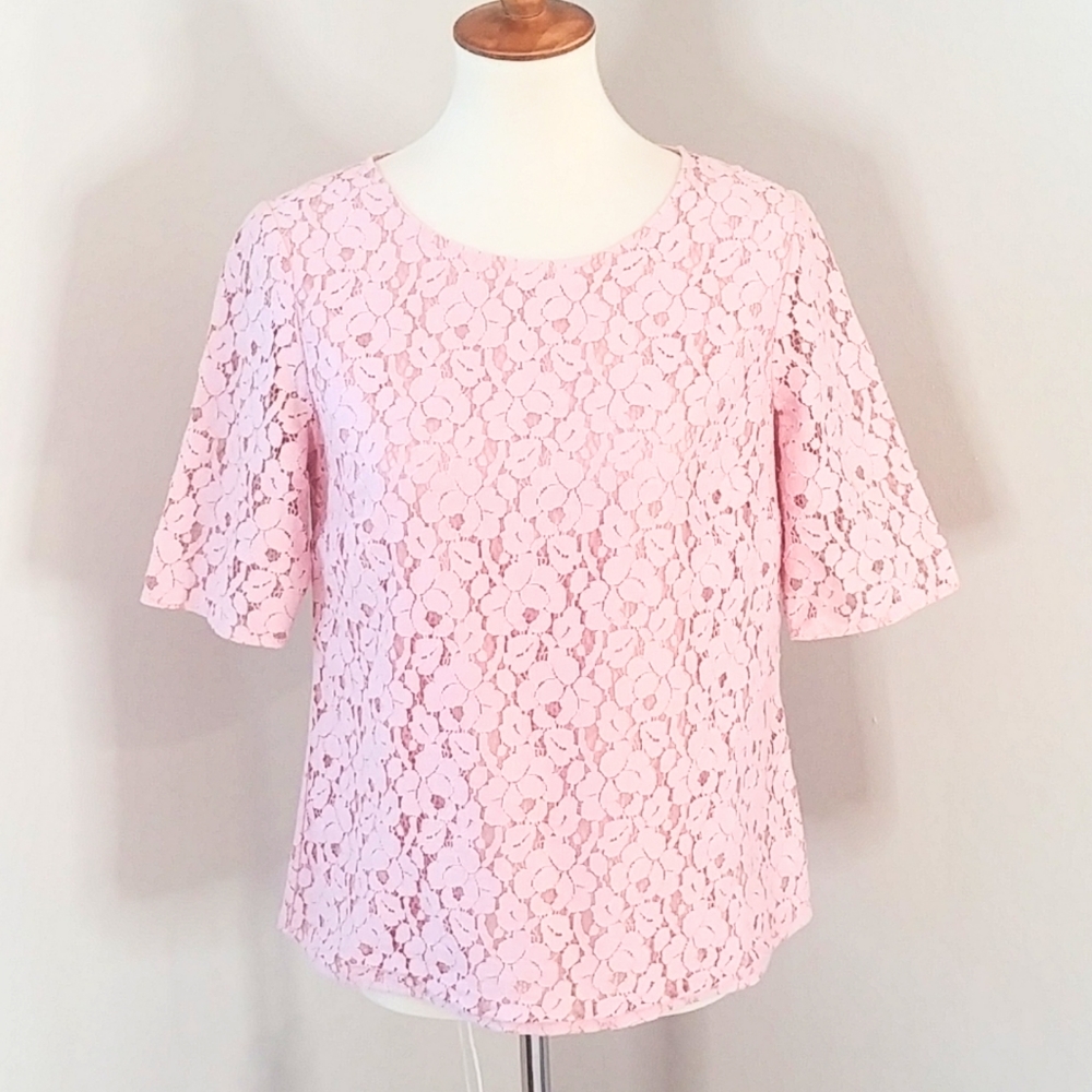 BODEN Sophie Pink Lace Blouse - Picture 3 of 11